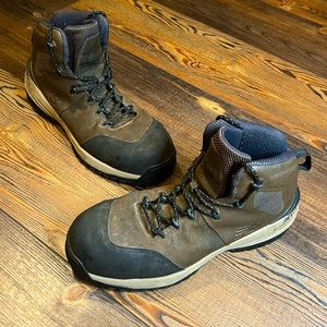 New Balance Mens Work Safety Boots Olive Black Lace Up Slip Resistant 13 4E